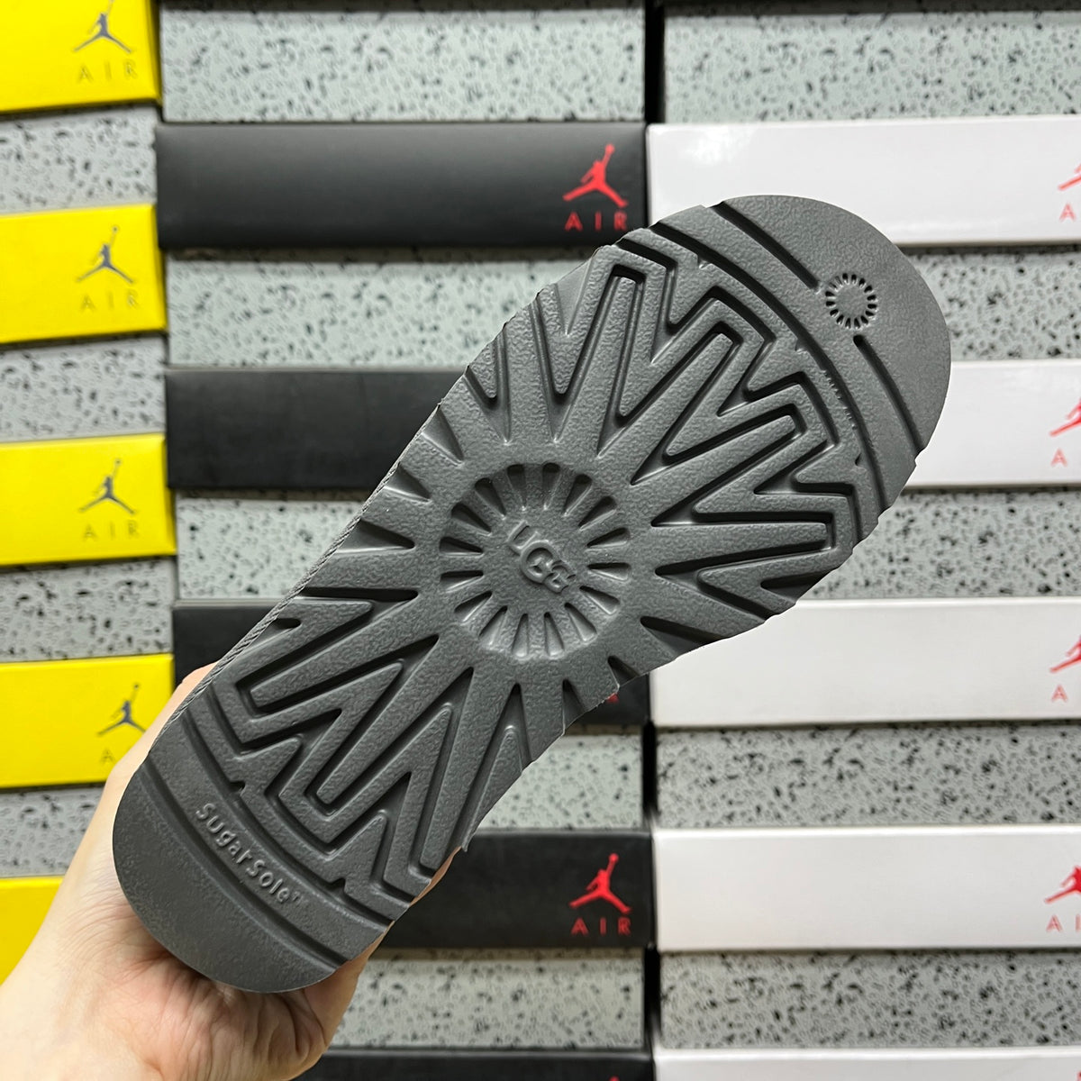 UGG Mini Bailey Button II Boots in Grey
