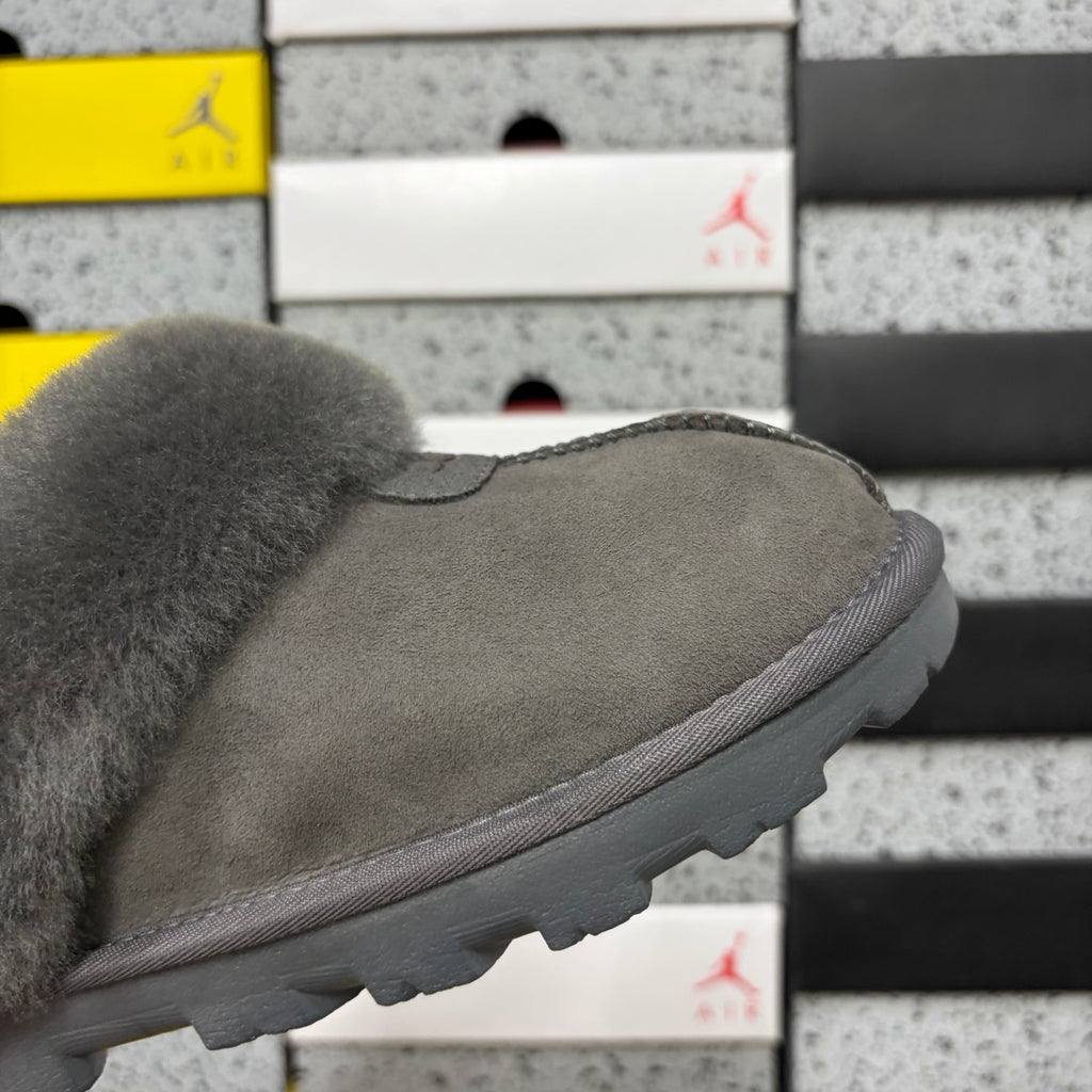 UGG Plush-Collar Mule Slippers in Grey – Style 5125