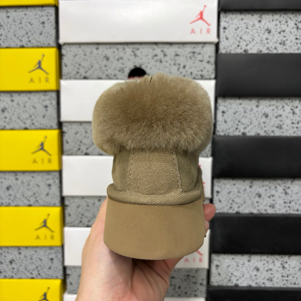 UGG Plush-Collar Slip-On Shoes in Antelope Brown – Style 4810-3
