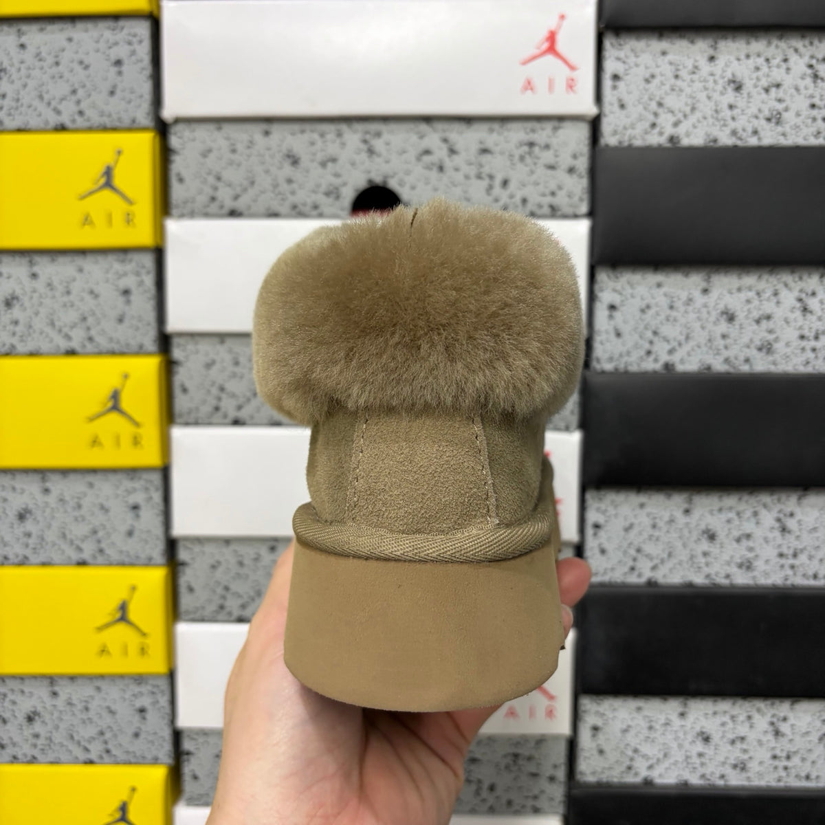 UGG Plush-Collar Slip-On Shoes in Antelope Brown – Style 4810-3
