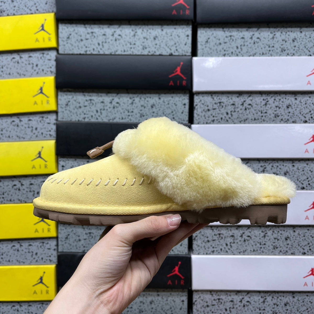 UGG Coquette Stitch Slippers in Soft Yellow