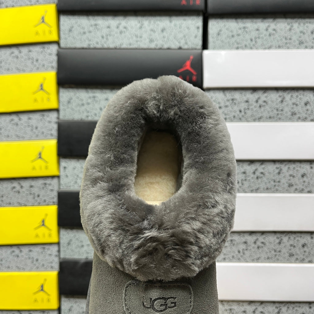 UGG Plush-Collar Slip-On Shoes in Grey