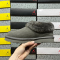 UGG Plush-Collar Slip-On Shoes in Grey