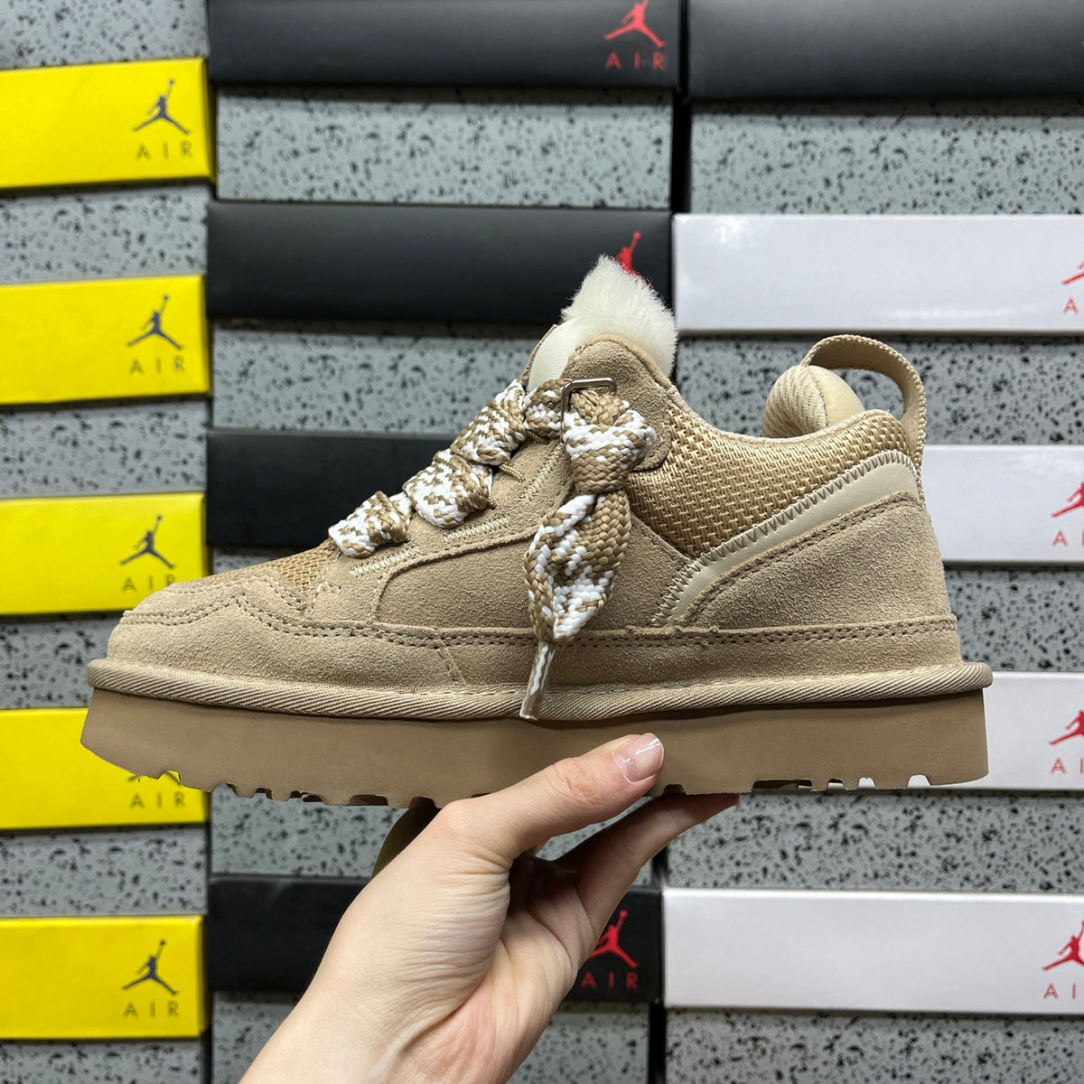 UGG Lowmel Lace-Up Shoes in Sand