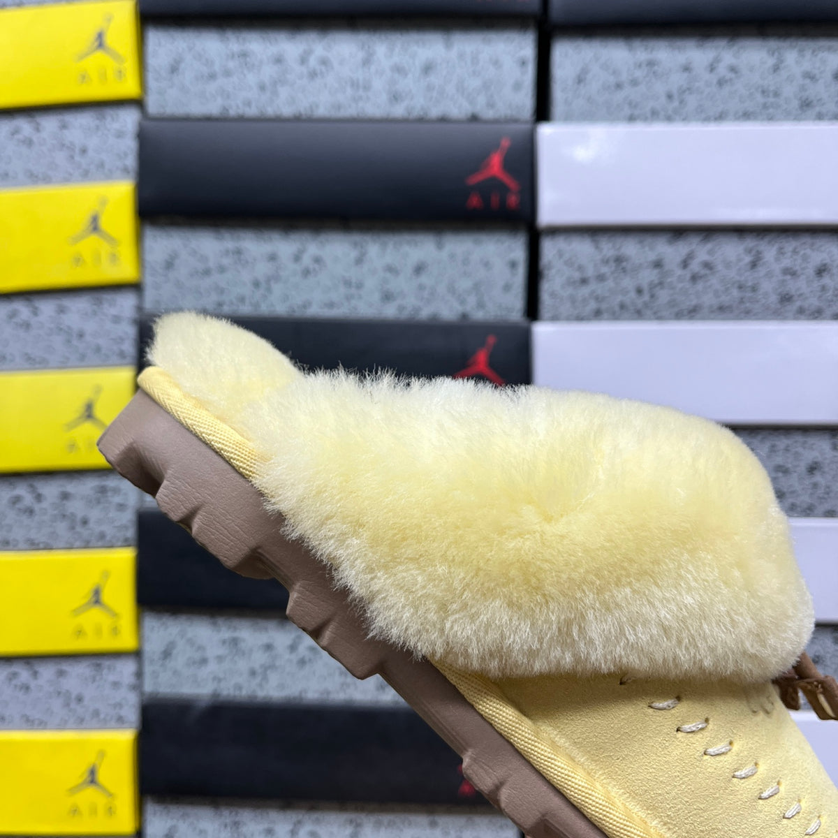 UGG Coquette Stitch Slippers in Soft Yellow