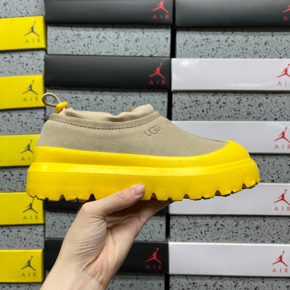 UGG Toggle Slip-On Shoes in Beige & Yellow
