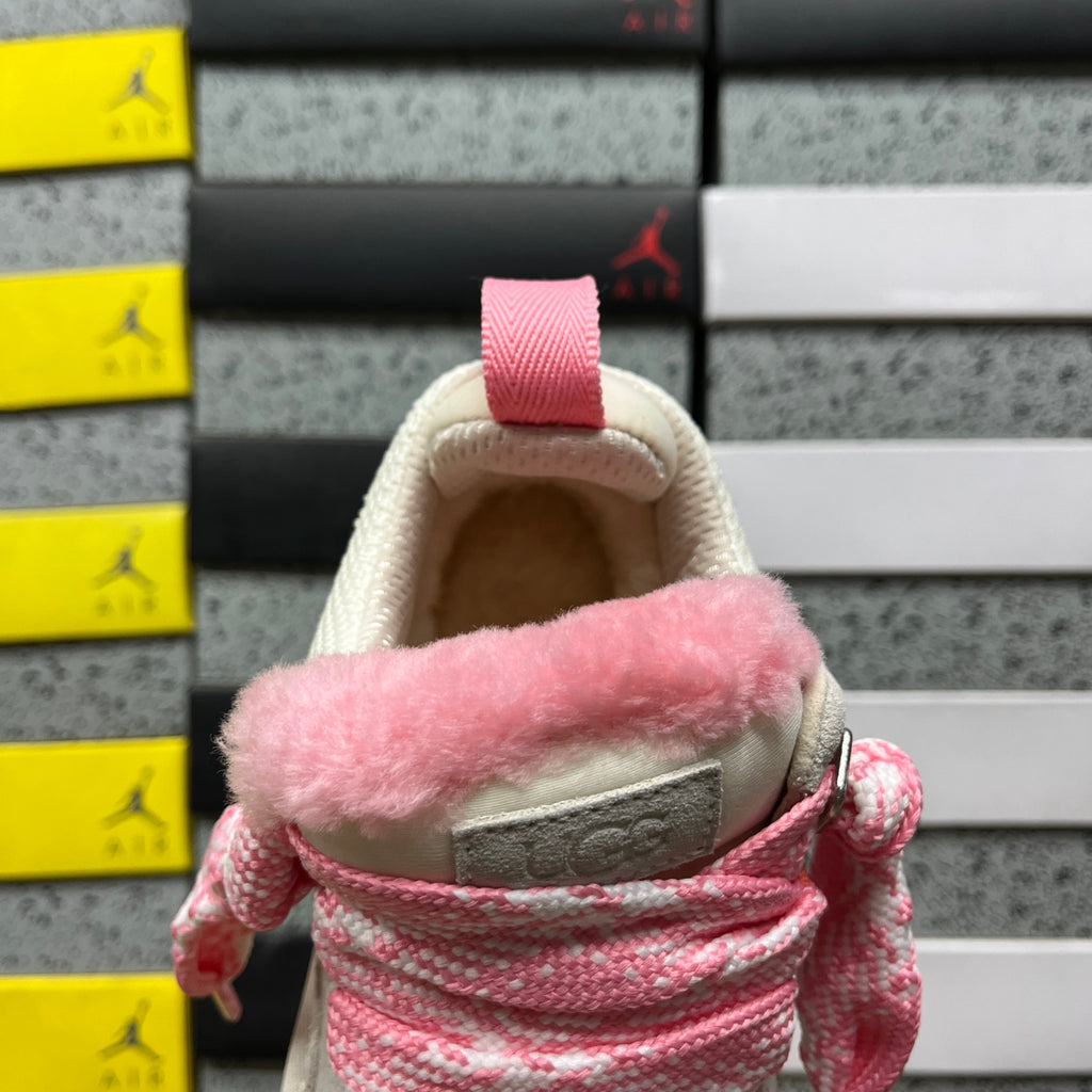 UGG Lowmel Lace-Up Shoes in White & Pink