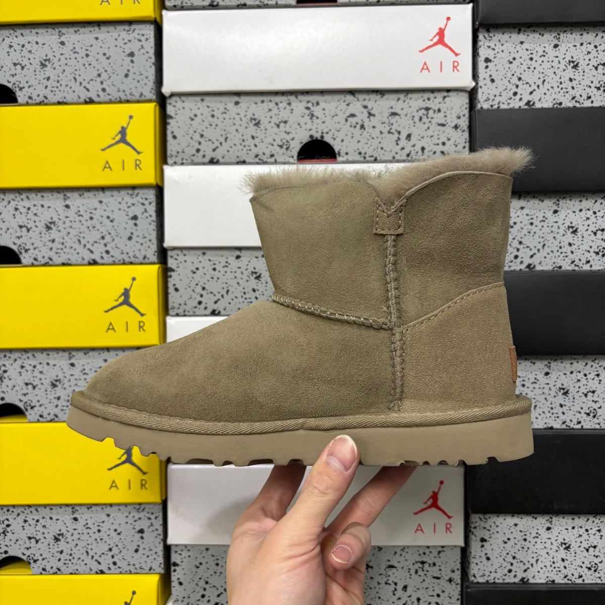 UGG Button-Detail Mid-Calf Boots in Antelope Brown