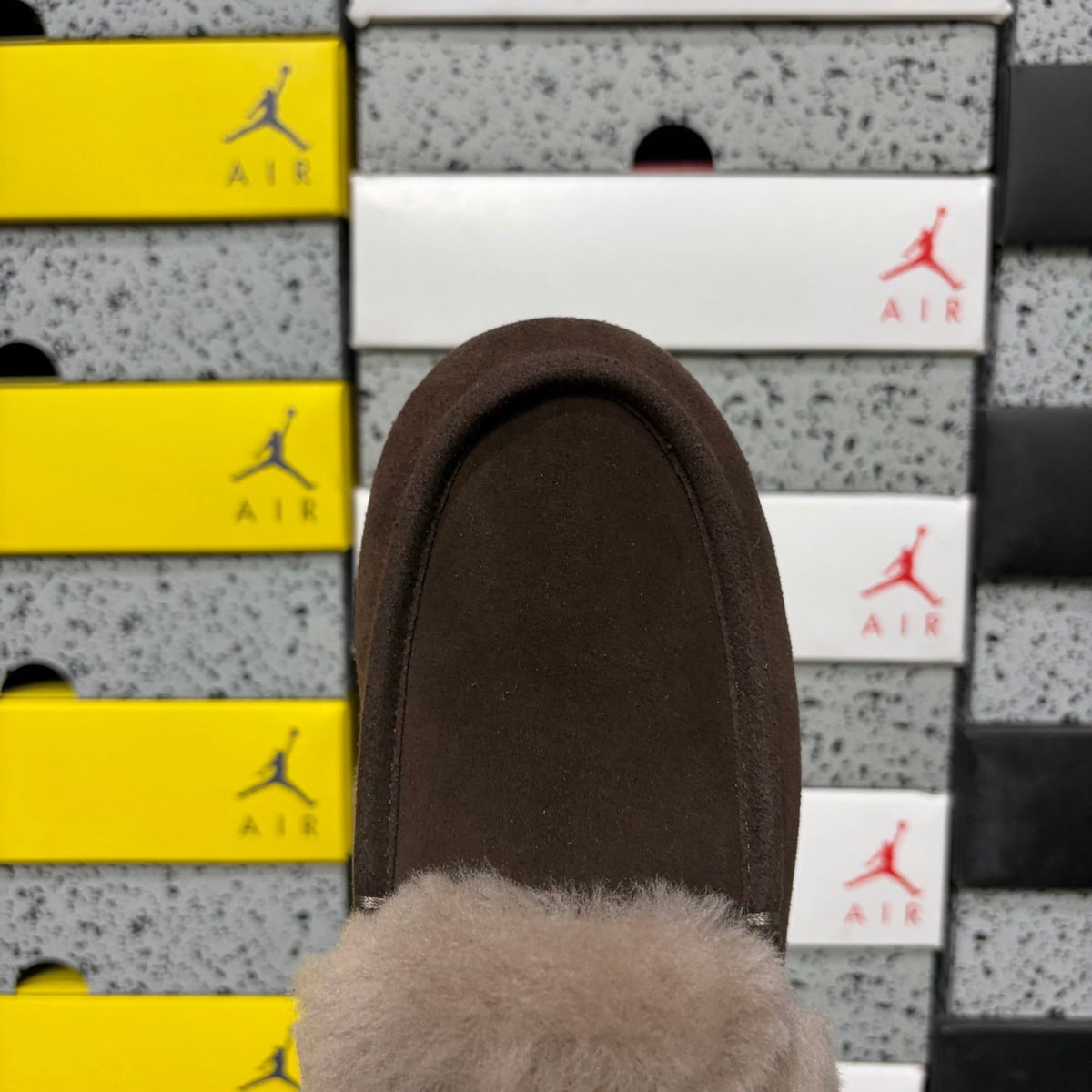 UGG Plush-Collar Slippers in Cocoa Brown – Style W1171391