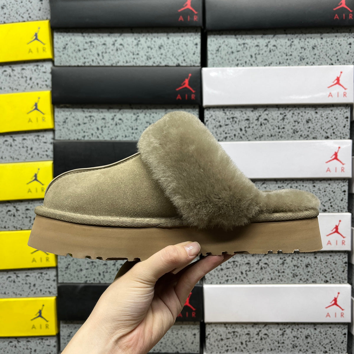 UGG Platform Slippers in Antelope Brown