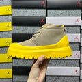 UGG Neumel Chunky-Sole Lace-Up Boots in Beige & Yellow