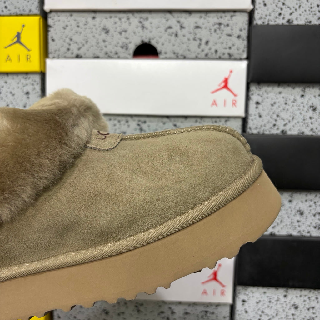 UGG Plush-Collar Slip-On Shoes in Antelope Brown – Style 4810-3
