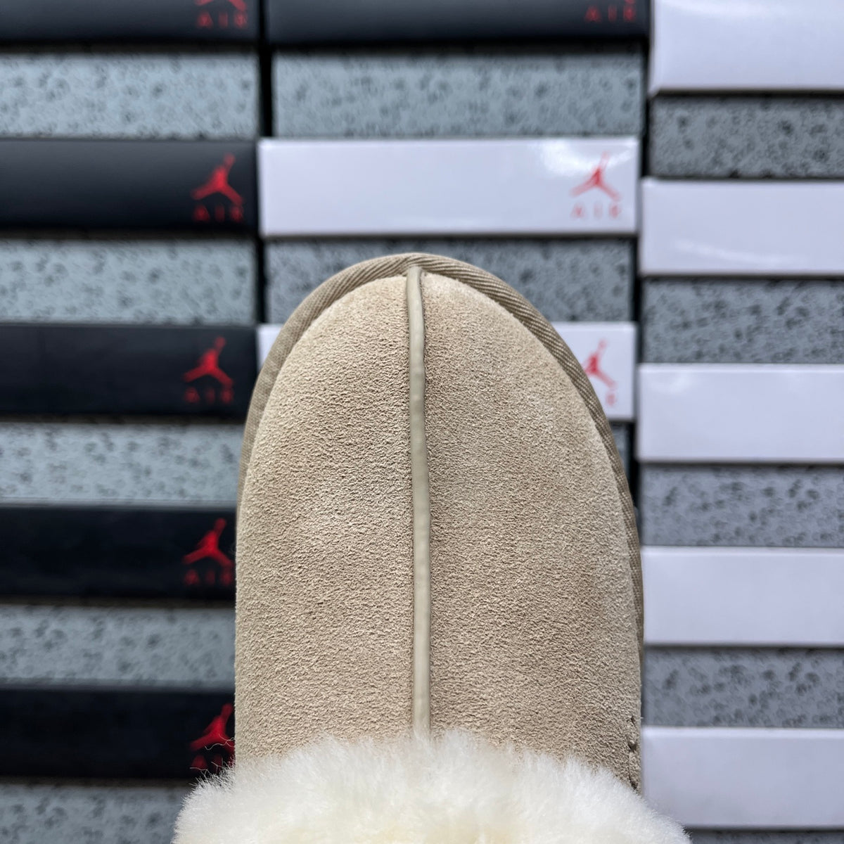 UGG Platform Slippers in Sand & Cream