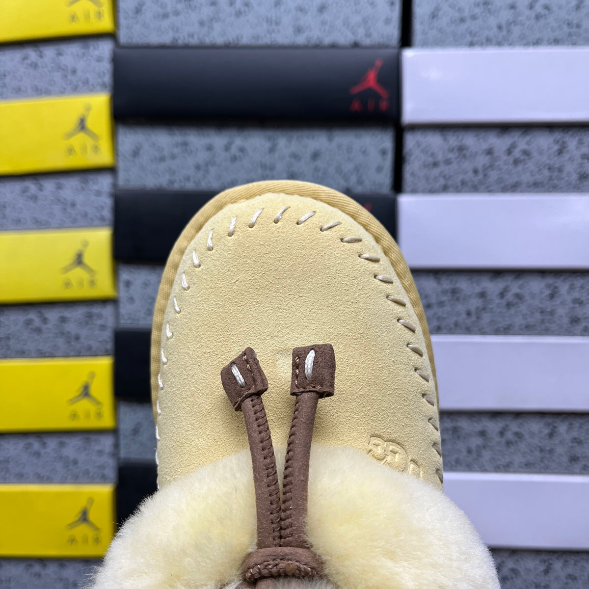 UGG Coquette Stitch Slippers in Soft Yellow