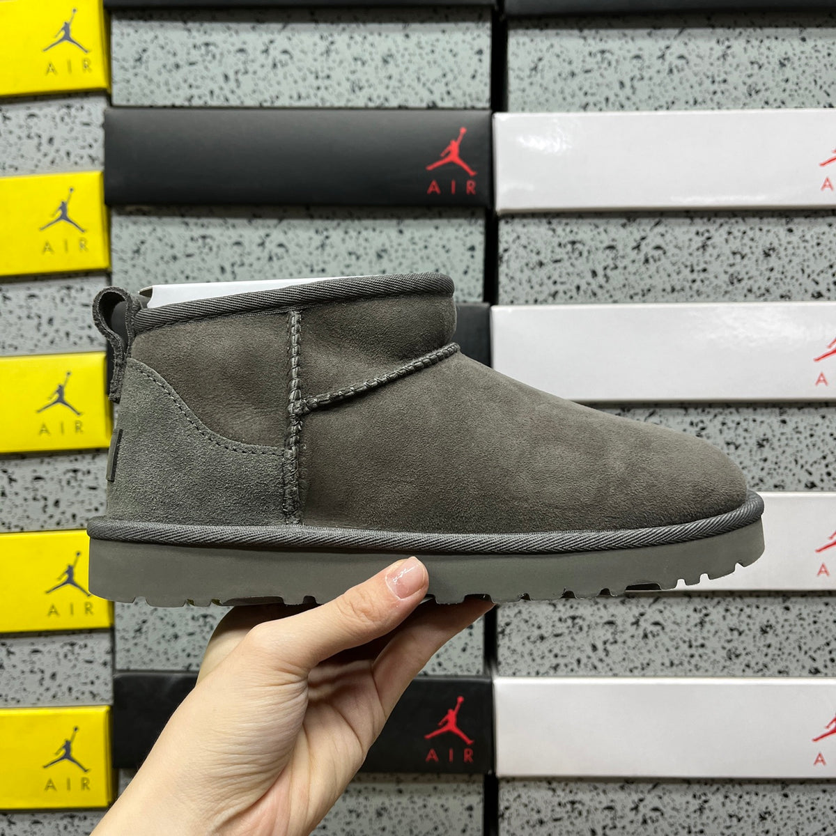 UGG Classic Ultra Mini Boots in Grey
